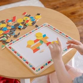 Melissa & Doug carrying case keeps magnets organized for travel.