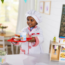 Melissa & Doug chef oven mitt for safe pretend cooking moments