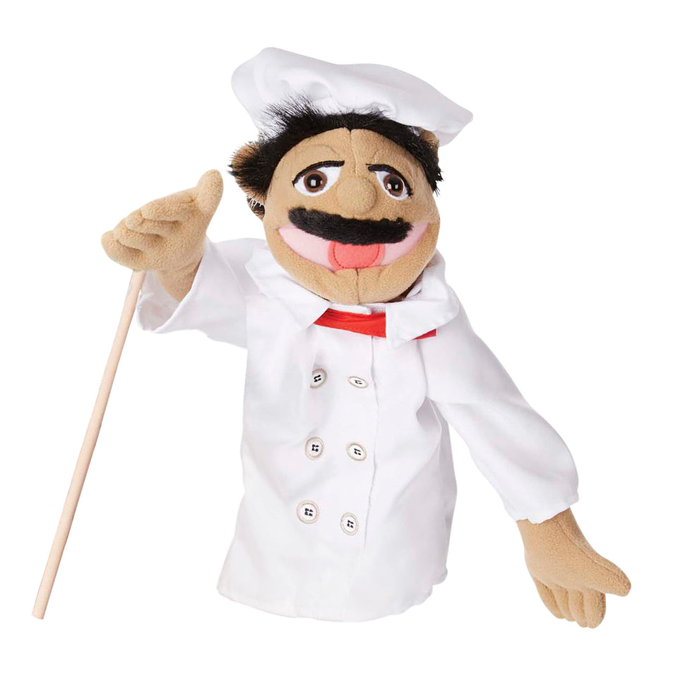 Melissa & Doug Chef Puppet Al Dente 15 inch expressive play