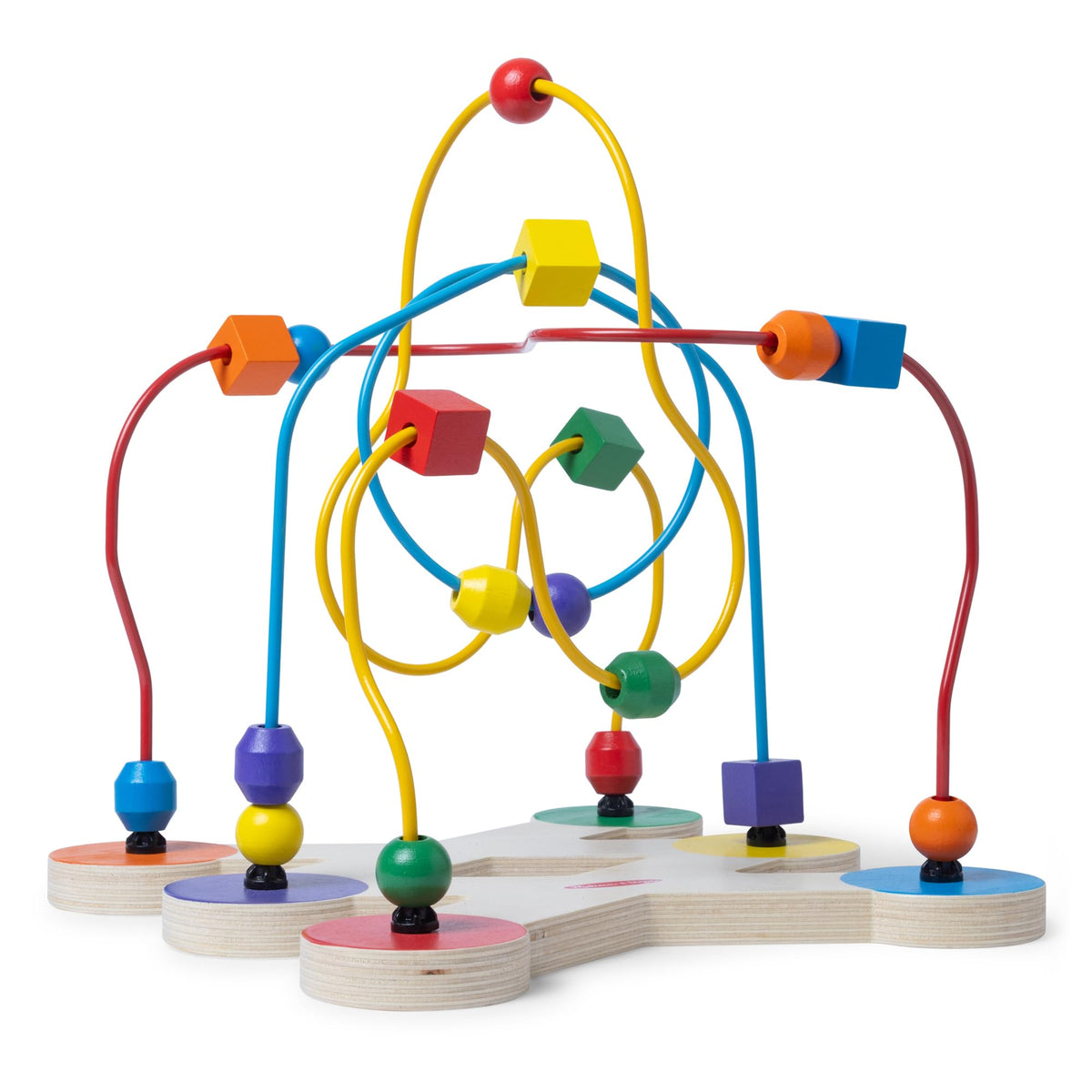 Melissa and Doug Classic Bead Maze on wooden base supports fine motor play