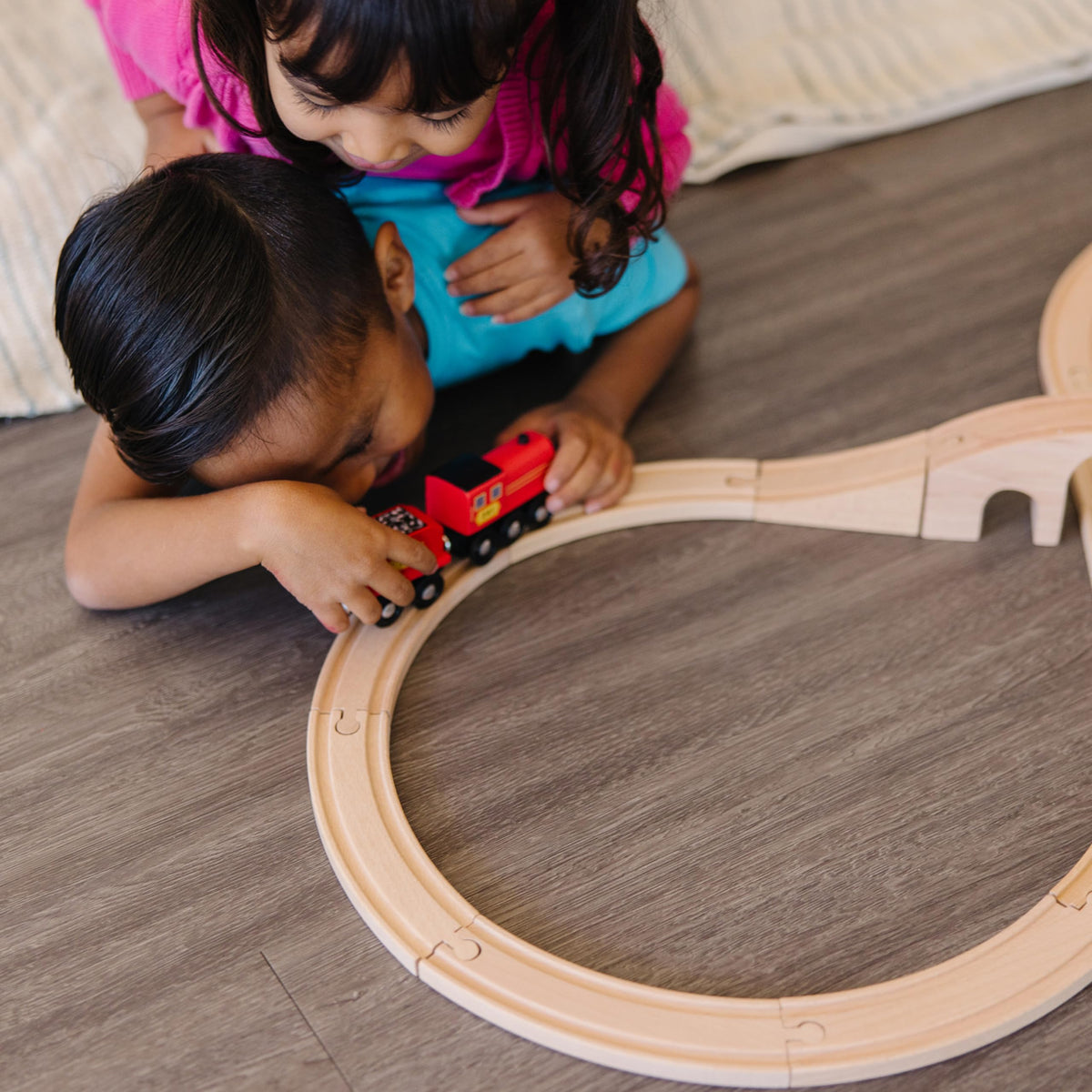 Solid-wood construction highlights durability and safe, textured play.