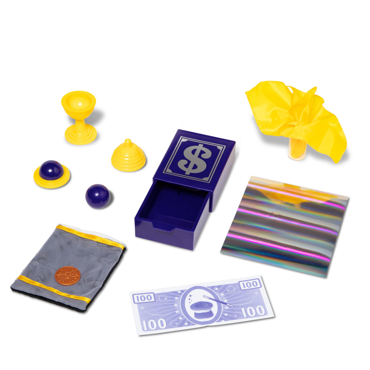 Melissa & Doug magic coin bag trick engages kids with a clever coin appearance illusion