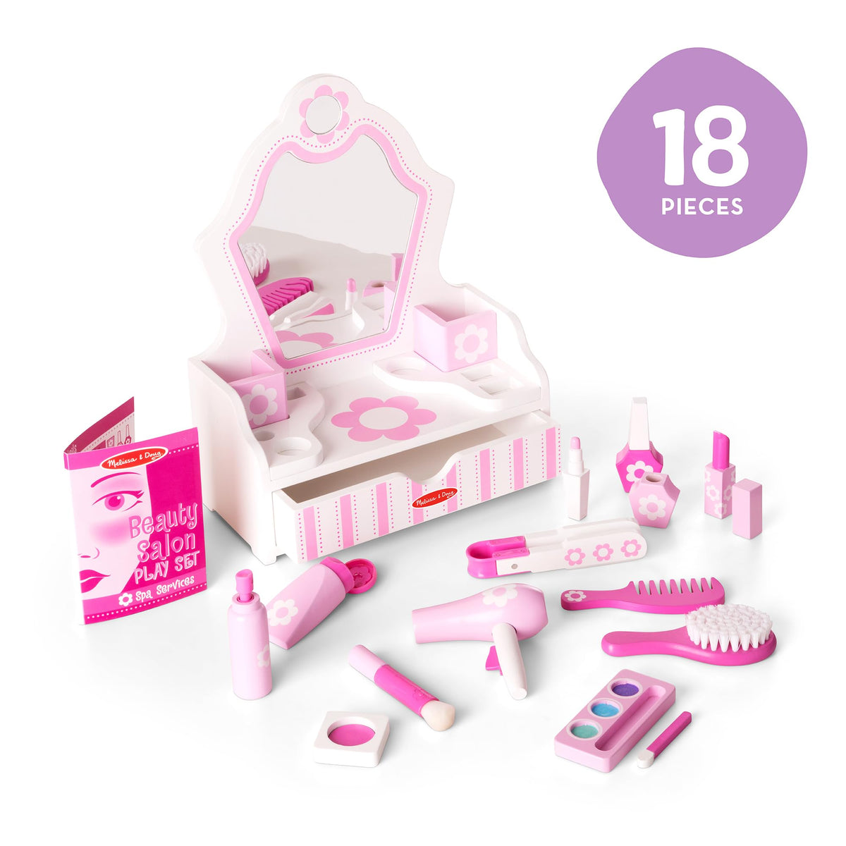 Melissa & Doug comb and brush set for grooming and fine motor practice.