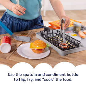 Melissa & Doug condiment bottle water drip reveals ketchup and mustard details