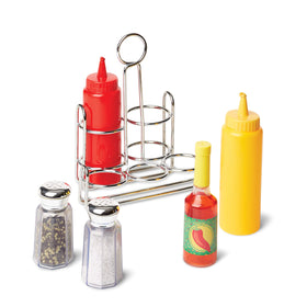 Melissa & Doug condiments ketchup and mustard in action, inspiring imaginative pretend cooking