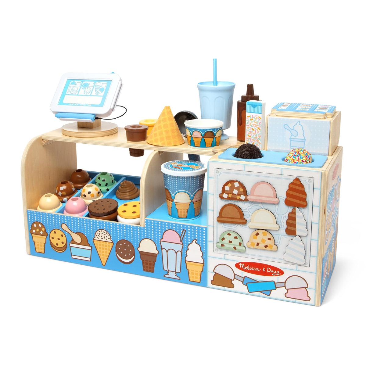 Melissa and Doug Cool Scoops counter for imaginative ice cream play.