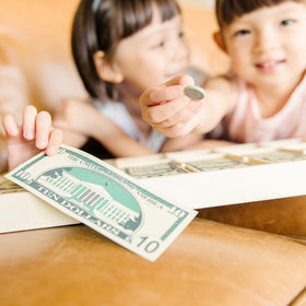 Melissa & Doug counting practice with money builds basic arithmetic confidence.