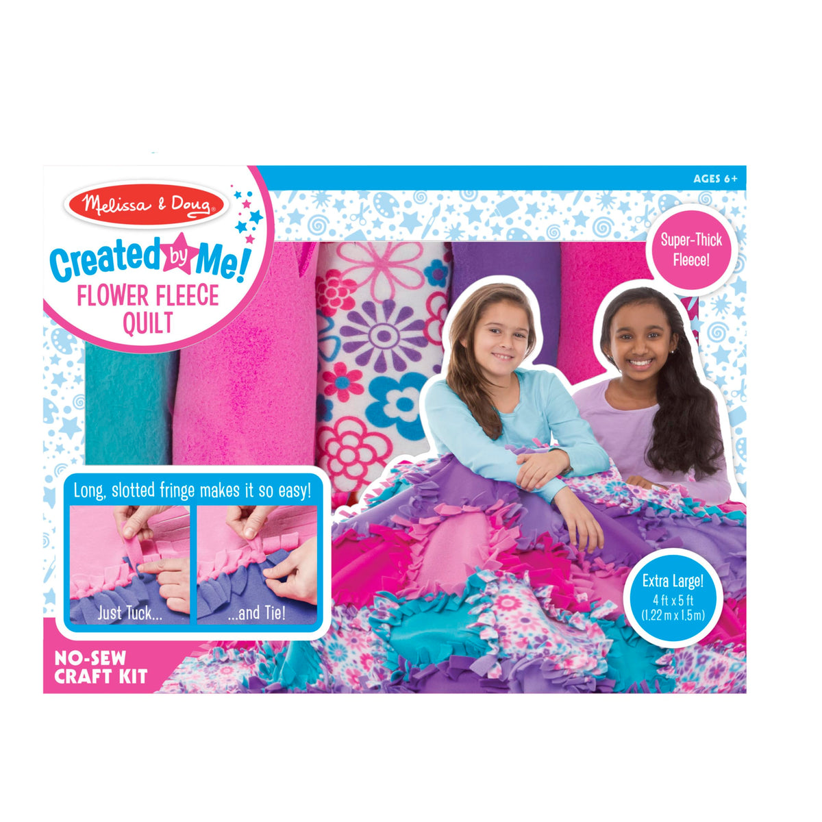 Melissa & Doug flower fleece square for easy knotting