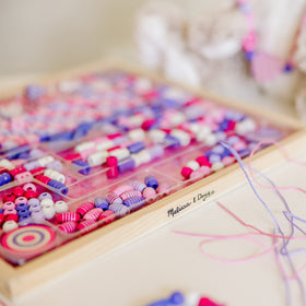 Melissa & Doug Created by Me Sparkle & Shimmer beads color palette for vibrant projects.