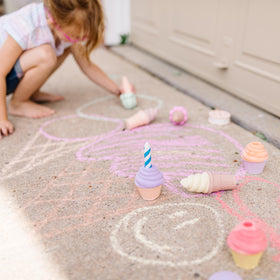 Melissa and Doug cupcake chalk piece for pretend dessert designs.