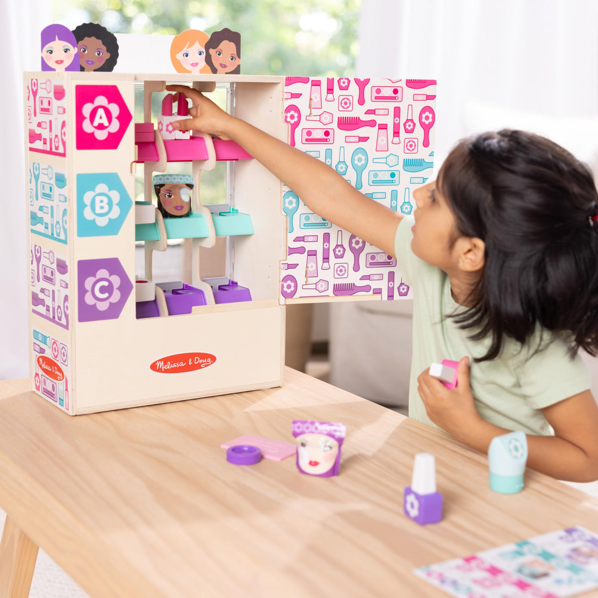Melissa & Doug customizable sign and reusable activity card for stocking notes