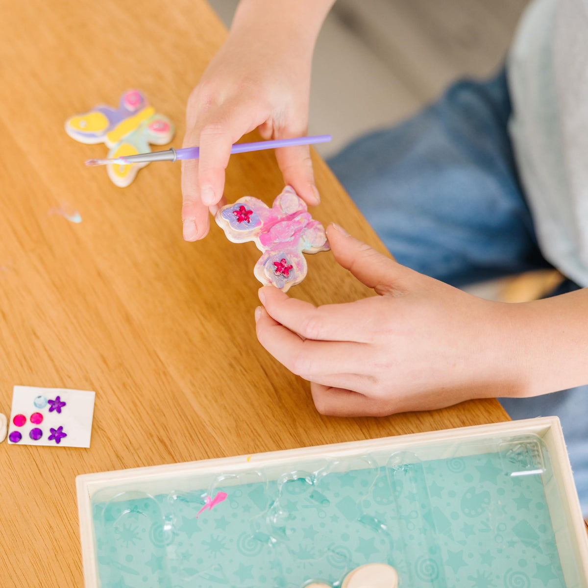 Melissa & Doug decorate-your-own magnets hearts for imaginative design and fine motor skills