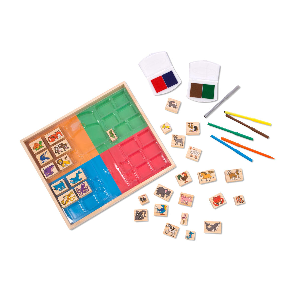 Melissa & Doug deluxe stamping activity—great for notebooks, cards, and personalized art.