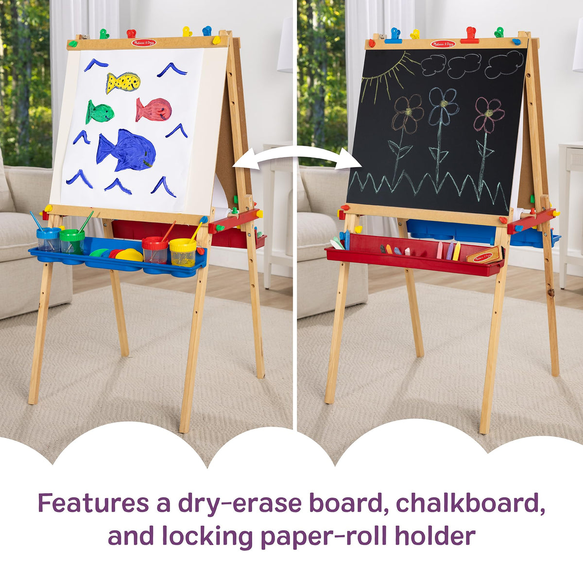 Melissa & Doug deluxe easel paper roll holder for sketches and larger works.