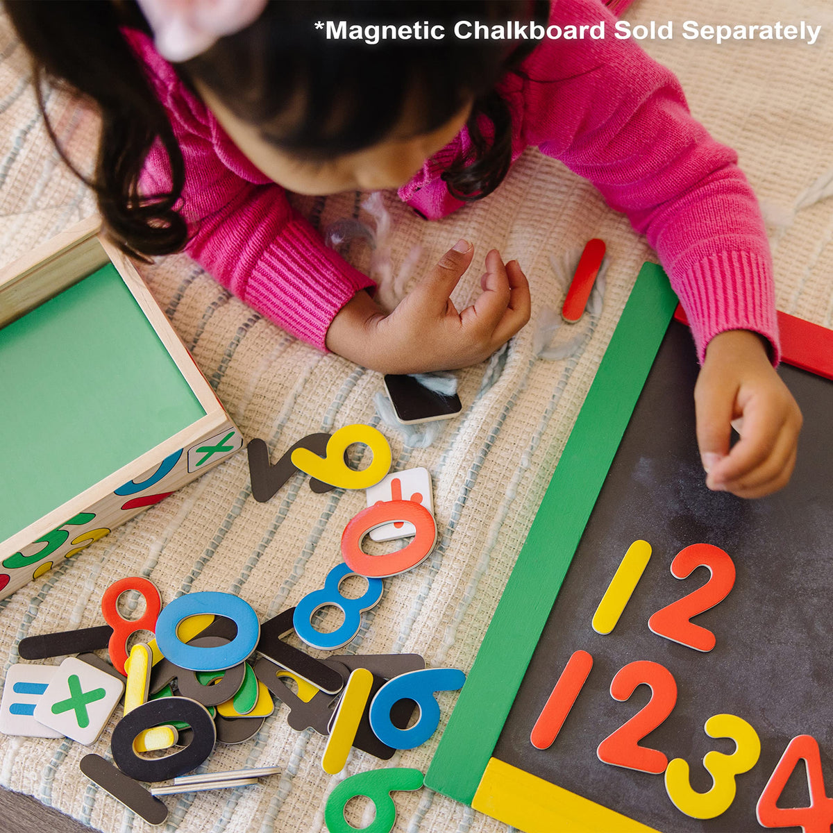 Melissa & Doug Deluxe Magnetic Letters and Numbers Set ideal for preschool playtime.