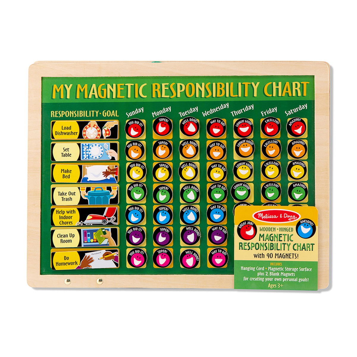Melissa & Doug deluxe magnets set with 90 behaviors and rewards for positive reinforcement.