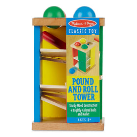 Melissa & Doug Deluxe Pound & Roll Tower ramps reveal cause and effect during play