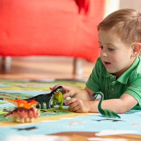 Melissa & Doug Triceratops mini dinosaur built for safe, independent play.