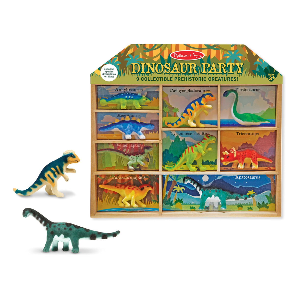 Melissa & Doug Velociraptor mini dinosaur for imaginative, hands-on play.