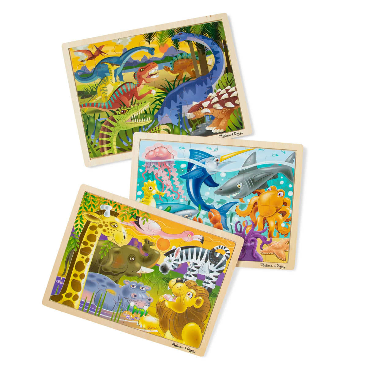 Melissa & Doug dinosaur puzzle piece close-up boosts fine motor skills