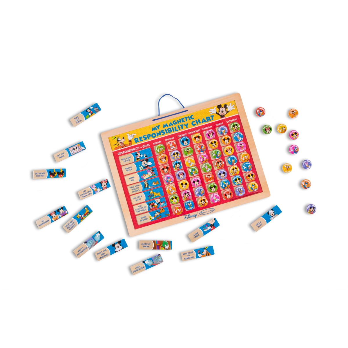 Melissa and Doug blank magnet for personalization on the Disney chart