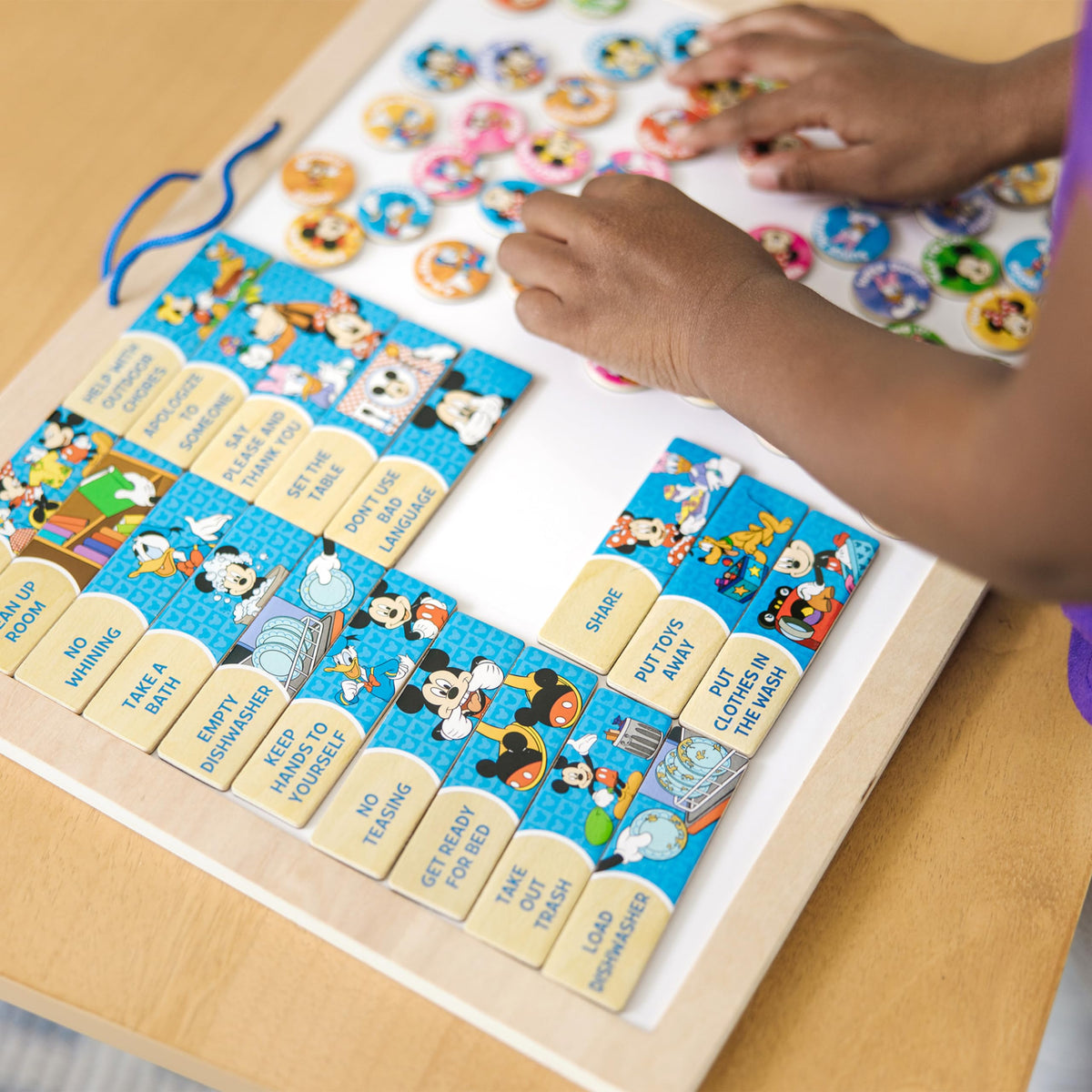Melissa and Doug Mickey Mouse child-friendly chart used for daily routines
