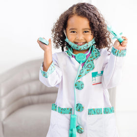 Melissa & Doug stethoscope with sound effects for interactive pretend checkups.