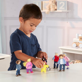 Melissa & Doug flexible-limbs design allows dynamic poses for stories.