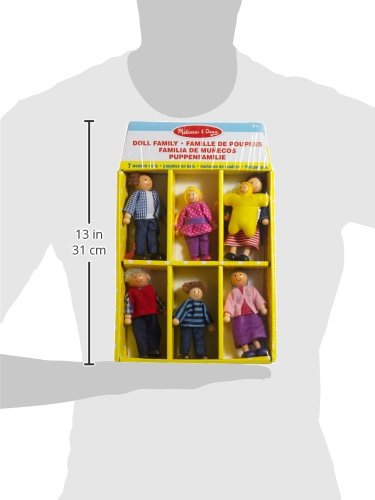 Melissa & Doug parents dolls support role-playing family scenarios in playtime.