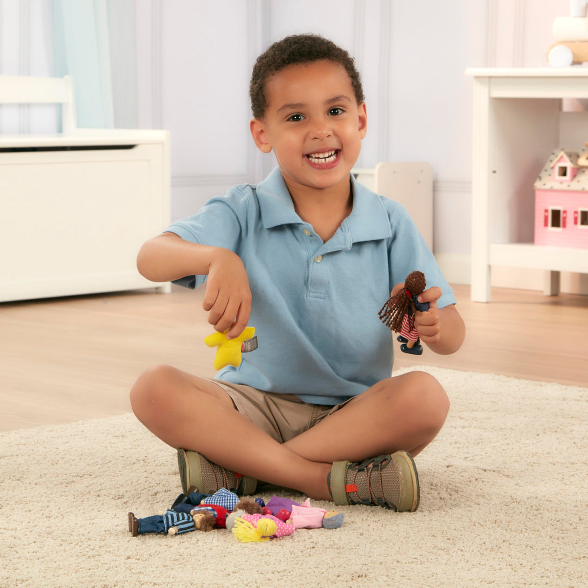 Melissa & Doug children dolls son and daughter for varied family play.