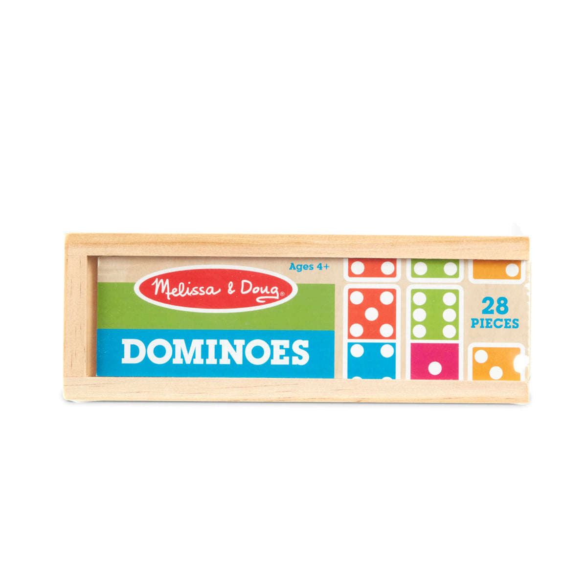 Melissa & Doug domino tiles laid out for quick setup and fast paced rounds