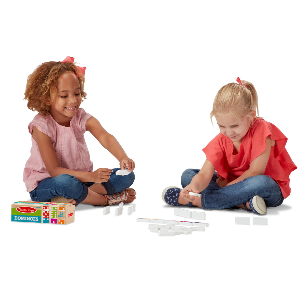 Melissa & Doug tiles neatly stored inside the wooden box after play