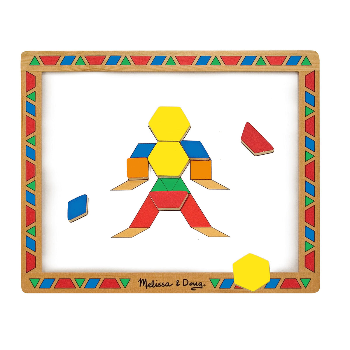 Melissa & Doug double-sided cards enable pattern matching and creativity.