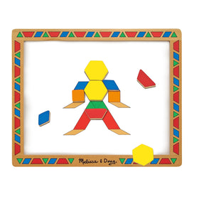 Melissa & Doug double-sided cards enable pattern matching and creativity.