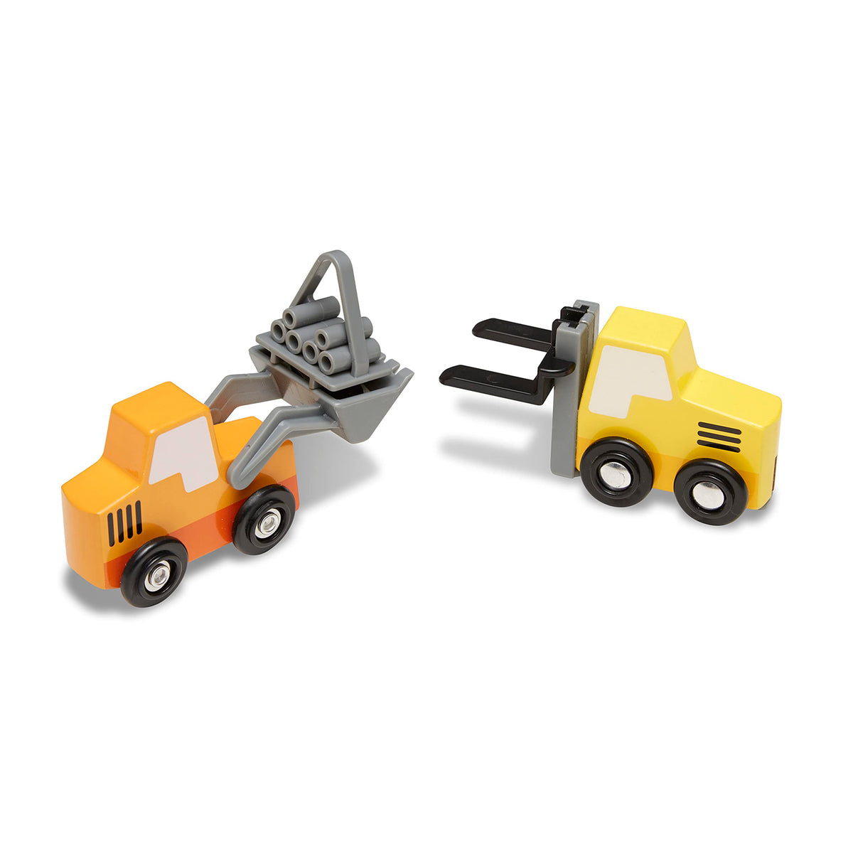 Melissa & Doug wooden dump truck designed for colorful, chunky play