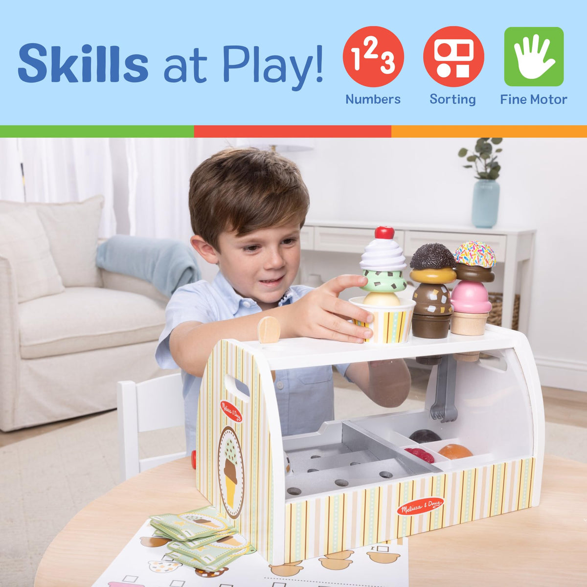 Melissa & Doug durable serving utensils support easy scooping and sharing.