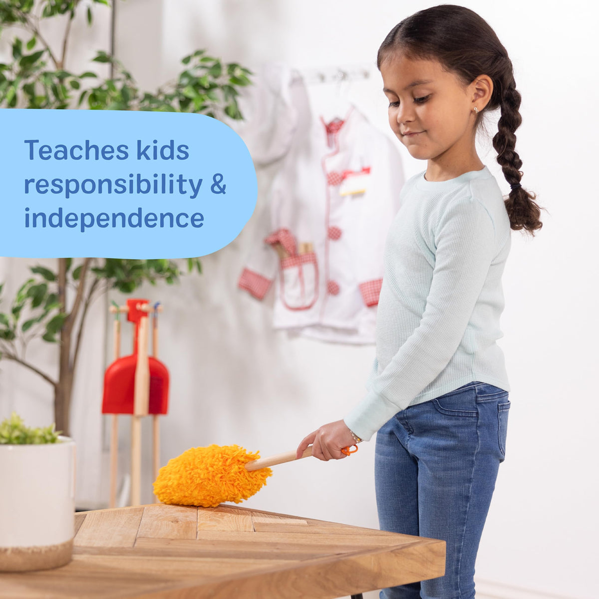 Melissa & Doug dust sweep mop colorful pieces spark bright, engaging cleanup scenarios.