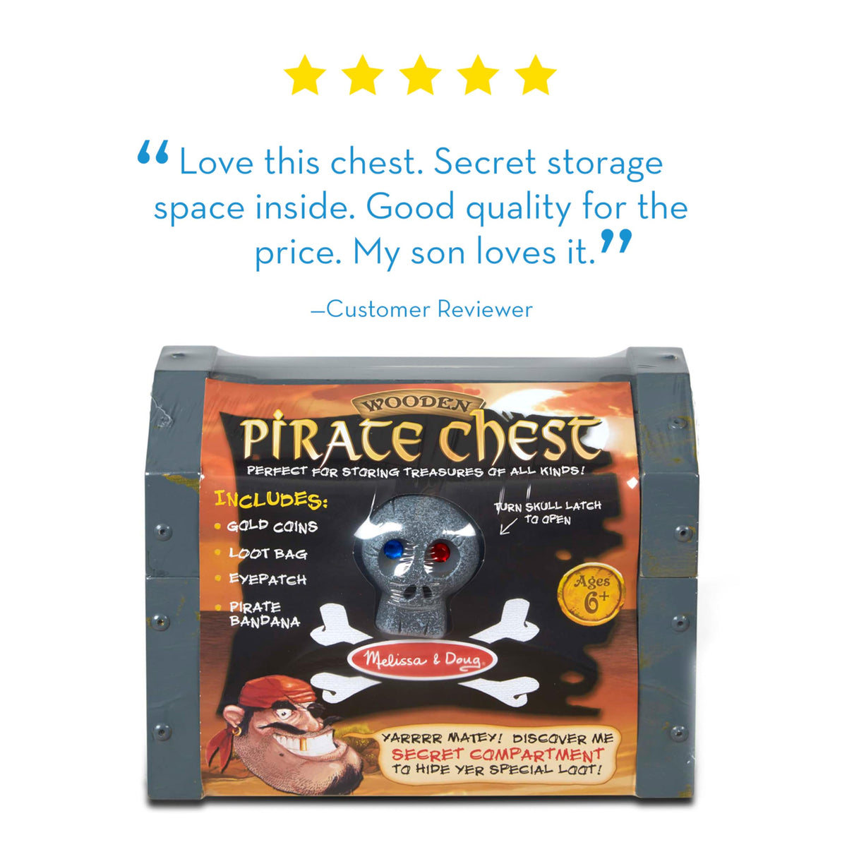 Melissa & Doug eye patch completes pirate costume for immersive storytelling