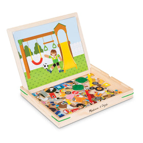 Melissa and Doug farm scene magnets on board encourage imaginative play.