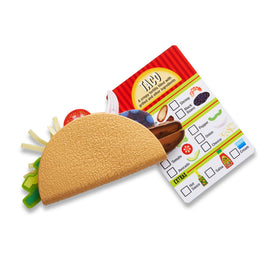 Melissa & Doug Fill & Fold hard taco shell provides sturdy pretend meals