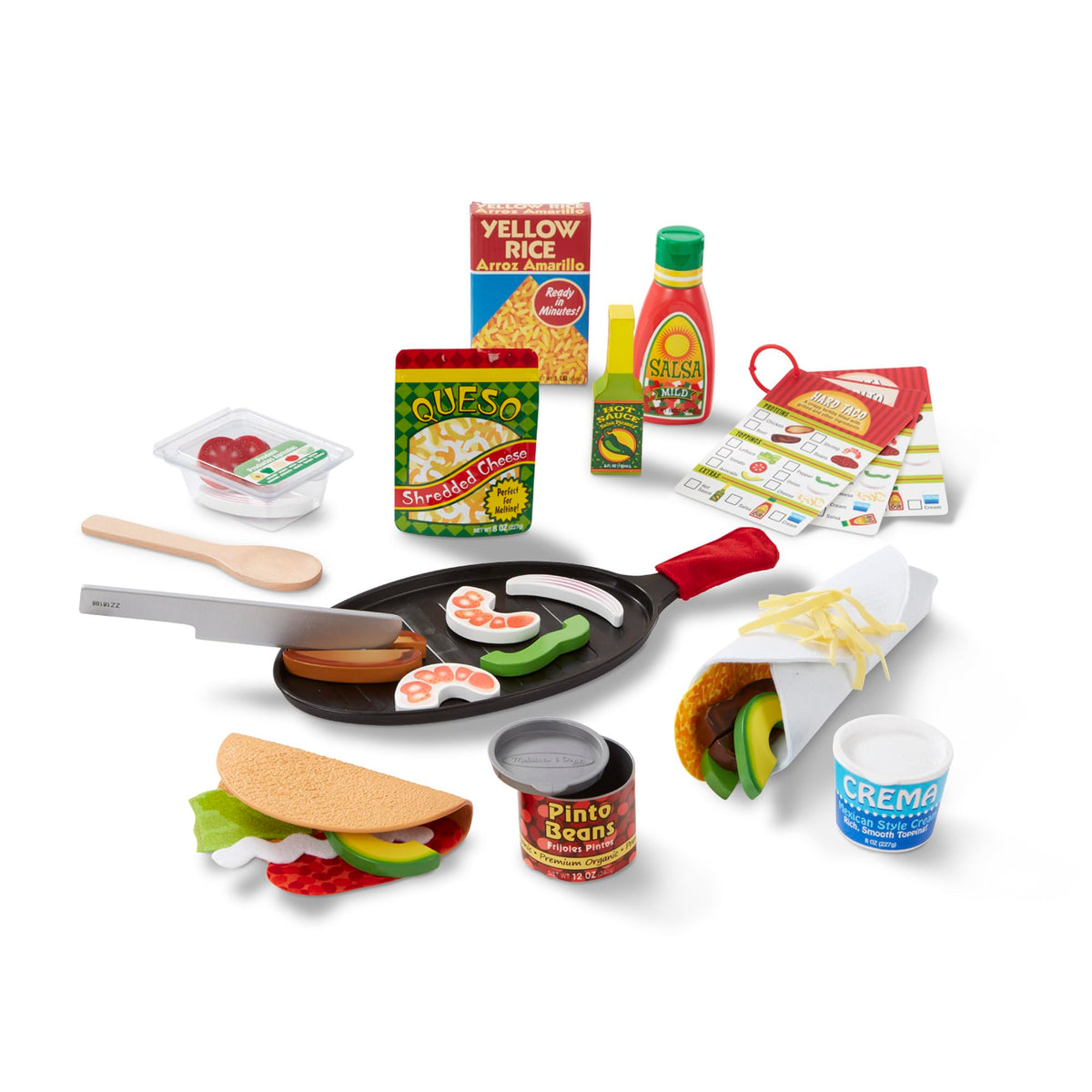 Melissa & Doug Fill & Fold taco set on skillet inspires imaginative cooking play