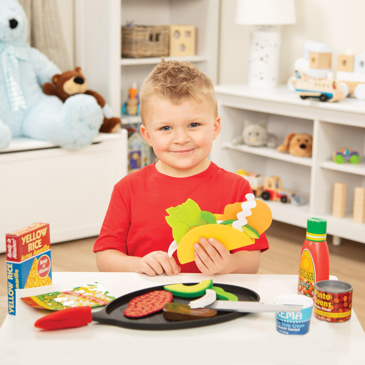 Melissa & Doug Fill & Fold wooden knife for safe pretend chopping