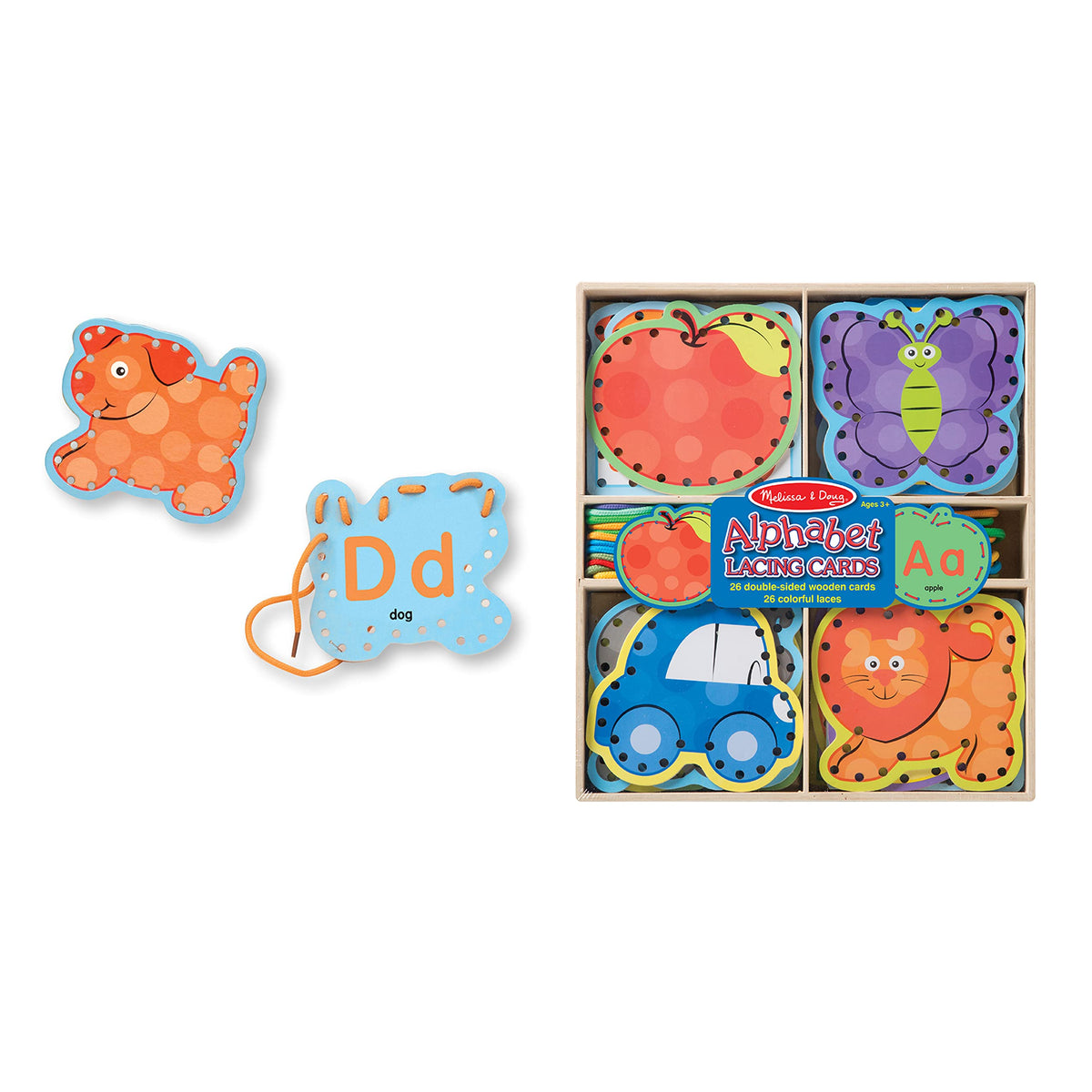 Ideal fine motor skills activity with Melissa & Doug alphabet cards