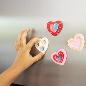 Melissa & Doug finished magnets on fridge showcase kid-made art