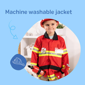 Melissa & Doug Fire Chief badge adds authentic role-play detail for young leaders.