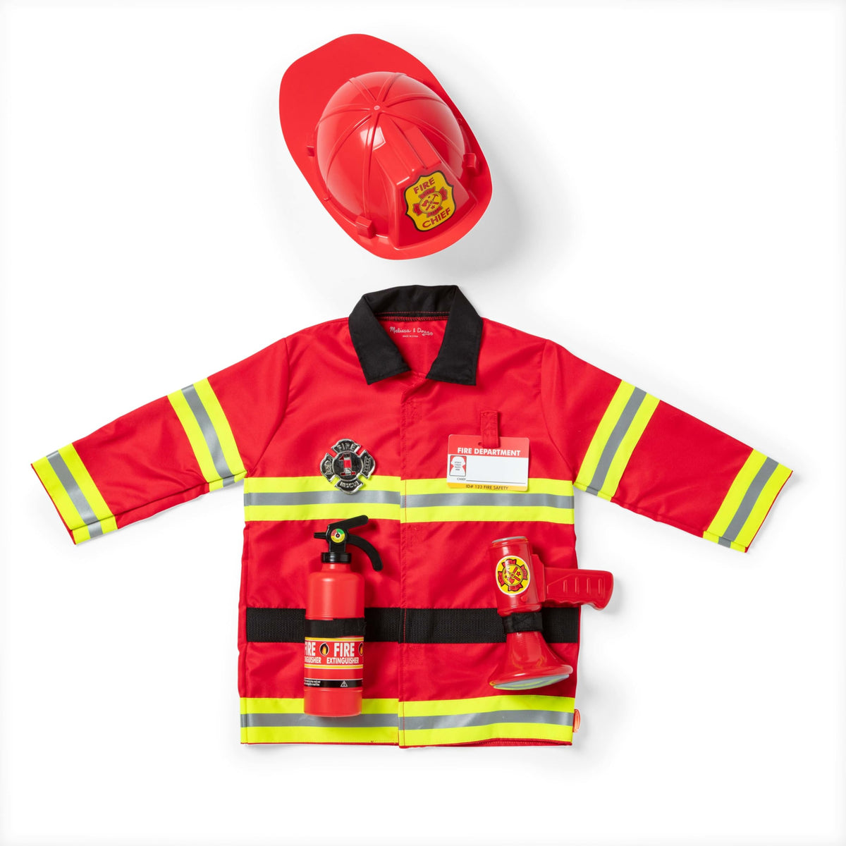 Melissa & Doug Fire Chief jacket for imaginative role-play and comfortable all-day wear.