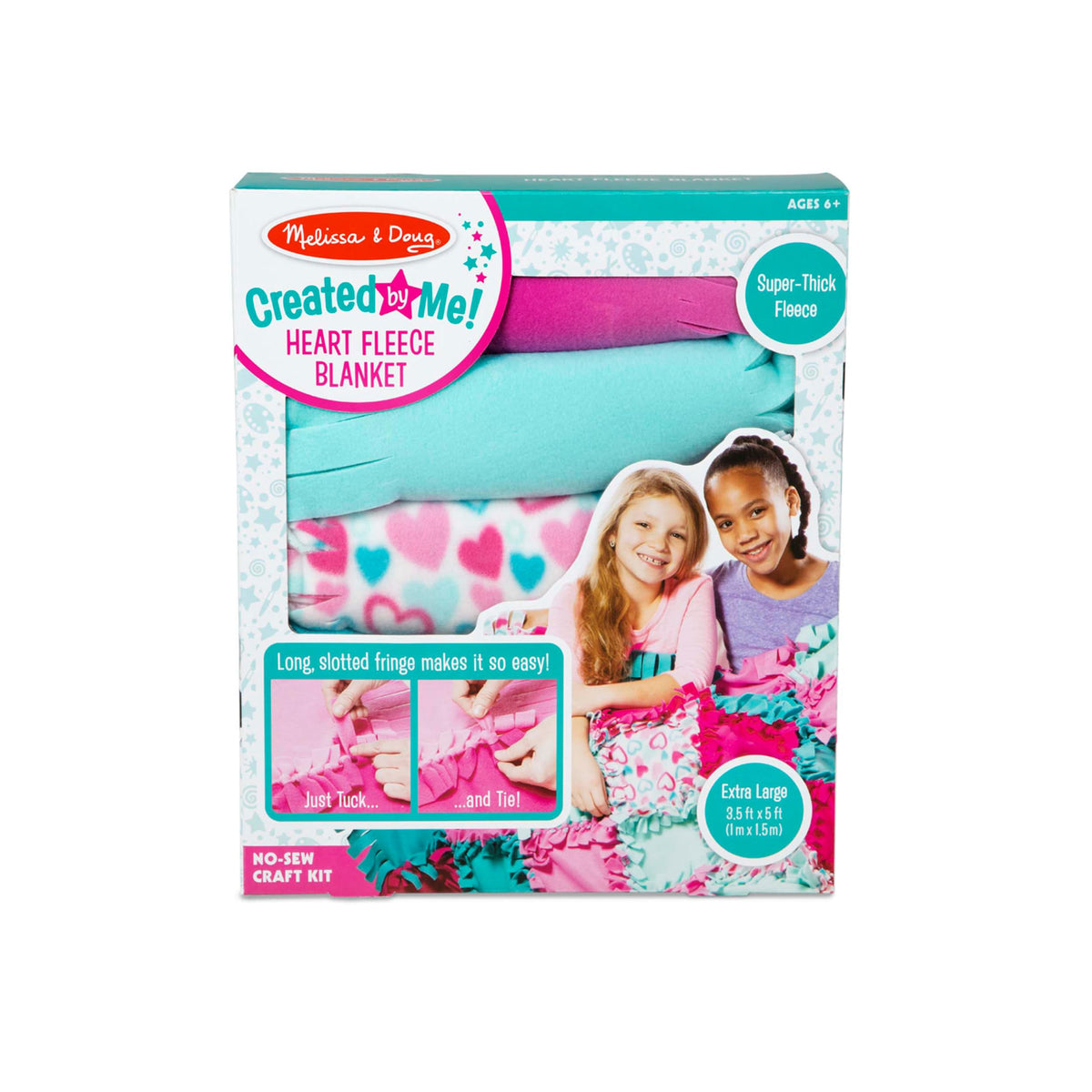 Melissa & Doug fleece quilt no-sew kit with butterfly pattern for quick cozy blankets.