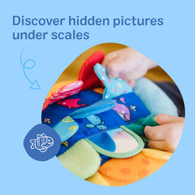 Soft plush Flip Fish in washable fabric for easy cleaning