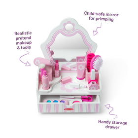 Melissa & Doug flip-top lotion bottle adds interactive pretend skincare routines.