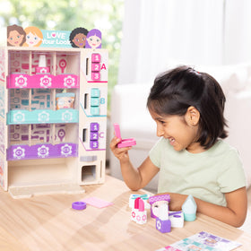 Melissa & Doug flip-top lotion tube close-up for pretend skincare play